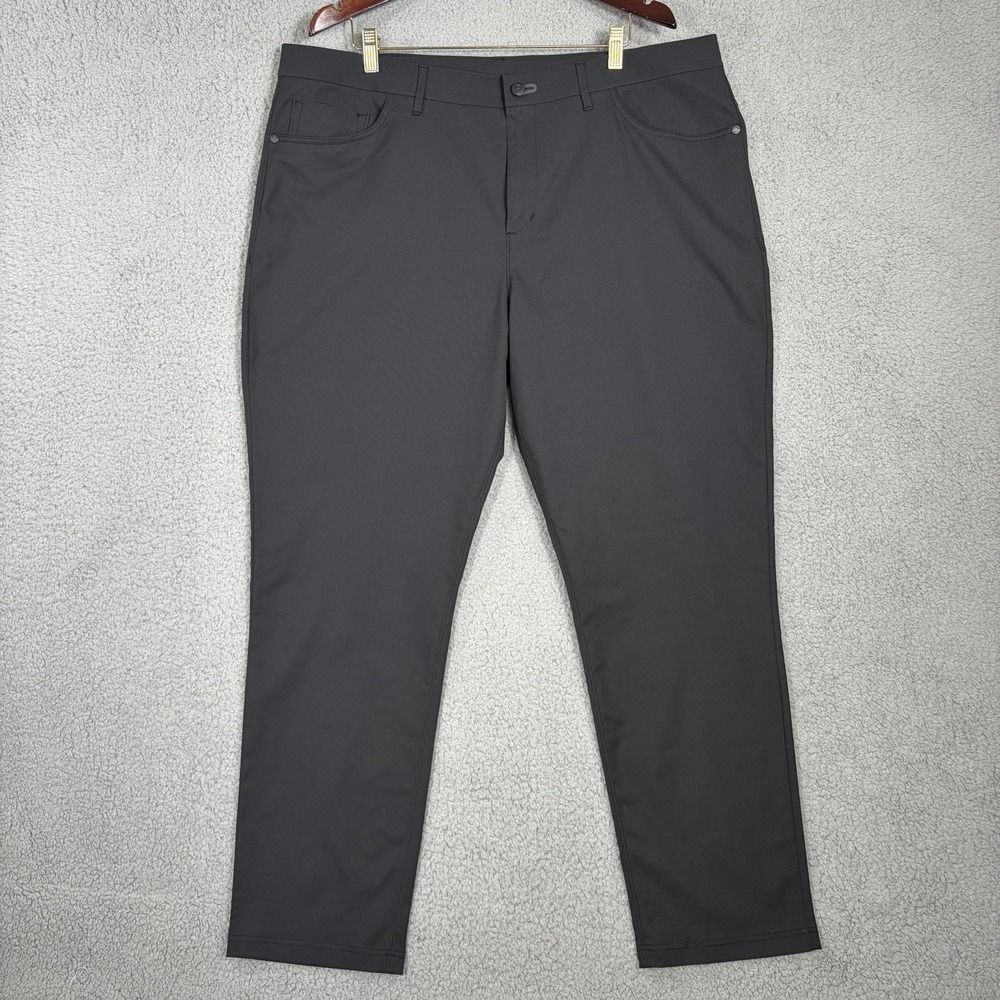 Public Rec Pants Mens 42x32 Black Stretch Knit Performance Chino Tapered